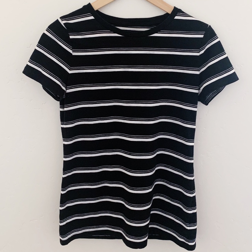 Black and White Striped Tee